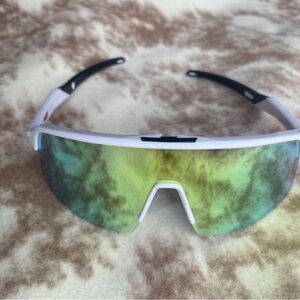 Oakley White and Green Women's Sunglasses
